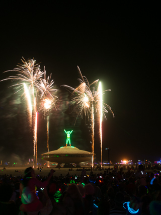 Fireworks at the Burn, Burning Man photo