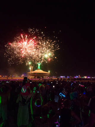 Fireworks at the Burn, Burning Man photo