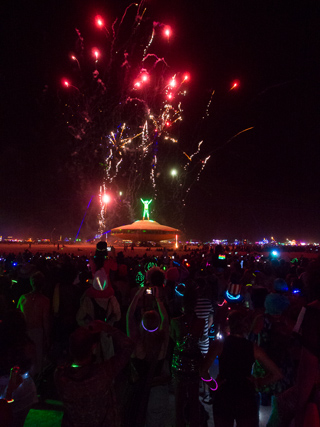 Fireworks at the Burn, Burning Man photo