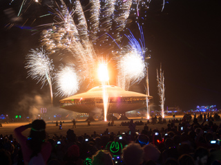 Fireworks at the Burn, Burning Man photo