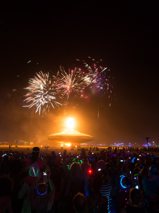 Fireworks at the Burn, Burning Man photo