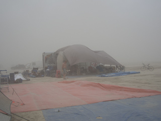Dust Storm During Takedown, Burning Man photo