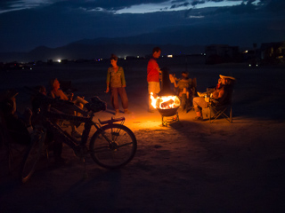 Sitting Around the Fire, Burning Man photo