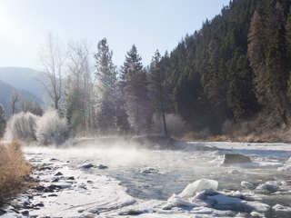 Ice Fog on Rock Creek, Rock Creek at 10 Below photo