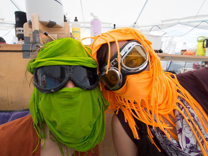 Lia and Vanessa, Burning Man photo