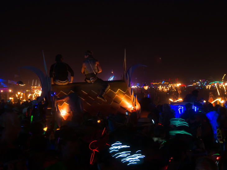 Crowd at the Burn, Burning Man photo