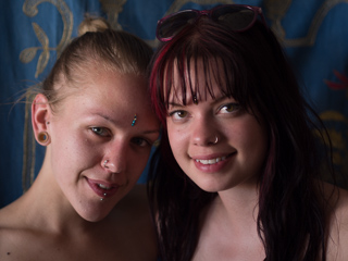 Carly and Leslie, Burning Man photo