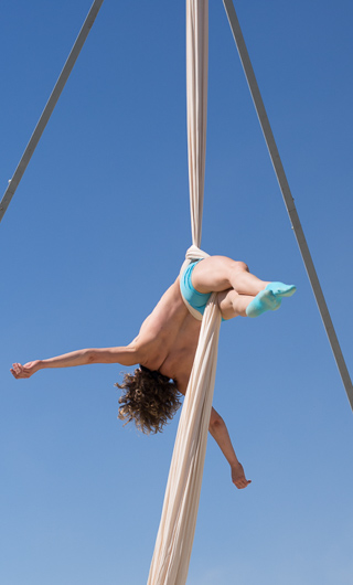 Aerial Silk, Burning Man photo