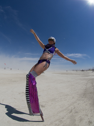 Beautiful Stilt Walker, Burning Man photo