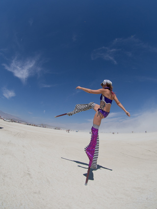 Beautiful Stilt Walker, Burning Man photo