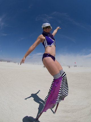 Beautiful Stilt Walker, Burning Man photo