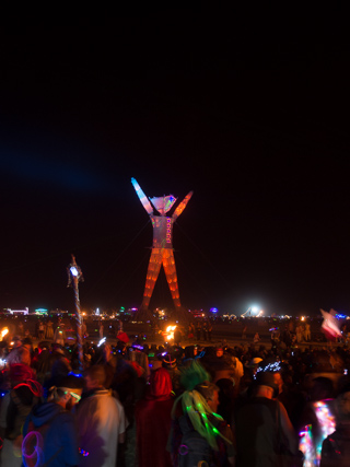 Arms Raised, Burning Man photo