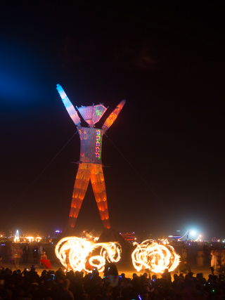Fire Dancers at the Man, Burning Man photo