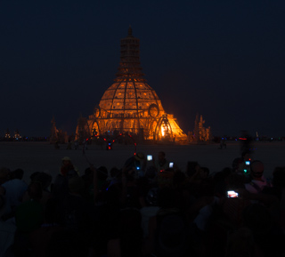 The Temple Burn Begins, Burning Man photo