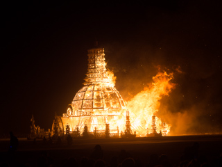The Temple Burns, Burning Man photo