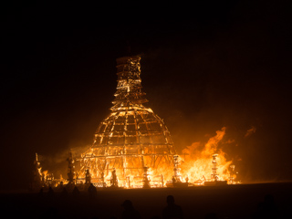 The Temple Burns, Burning Man photo