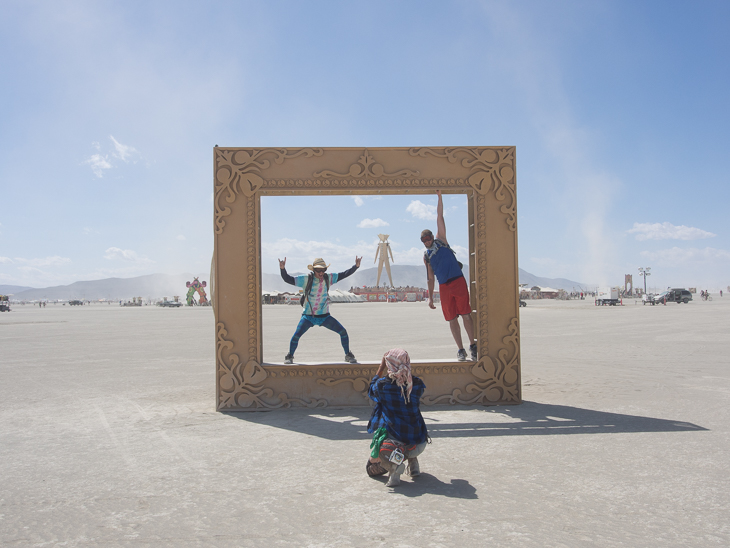 The Man Framed, Burning Man photo