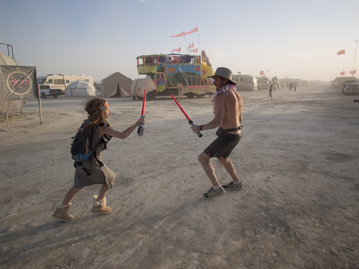 Lightsaber Duel, Burning Man photo