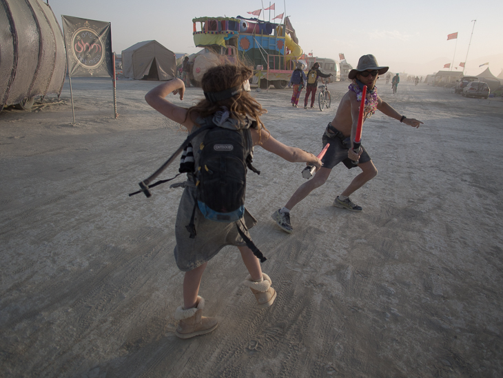 Lightsaber Duel, Burning Man photo