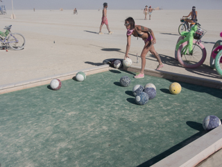 Giant Pool Table, Burning Man photo