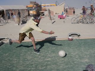 Giant Pool Table, Burning Man photo