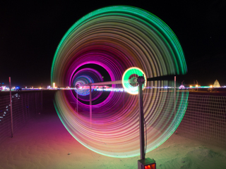 Spinning Playa Art, Burning Man photo