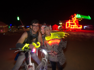 Josh and Lia, Burning Man photo