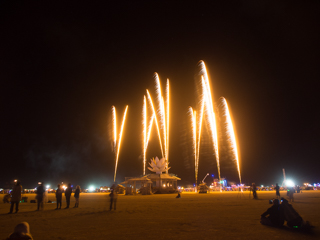 Fireworks at the Mazu temple, Burning Man photo