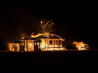 The Mazu Temple on Fire, Burning Man photo