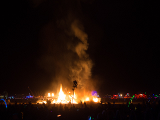 The Man Falls, Burning Man photo