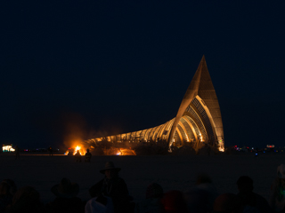 The Temple is Lit, Burning Man photo