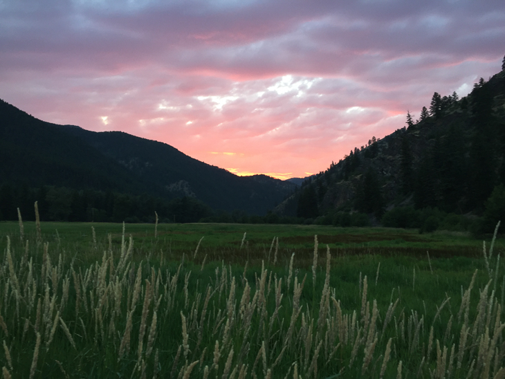 Rock Creek Sunset, Goat Creek Fire photo