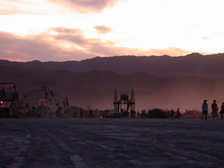 Sunset on the Playa - 2009, Burning Man photo