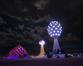 Zonotopia and the Two Trees - 2012, Burning Man photo